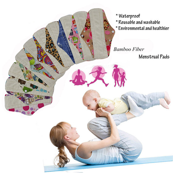 5 PACK Washable Sanitary Pads Toallas Sanitaria Cloth Pads Reusable Character Print Feminine Higiene Women Mestryal Pads Panty Liners