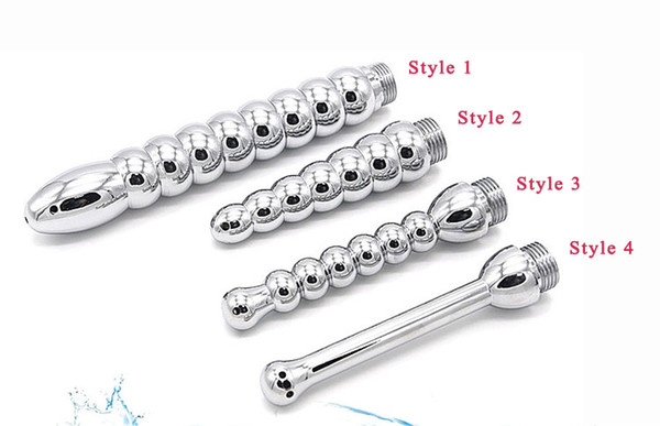 Stainless Steel Anal Vaginal Cleaner Wash Cleansing Enema Shower Head Bidet Faucet Sex Toys For Women Men Gay With 4 Styles Head