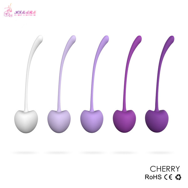 HIMABM Cherry Silica Gel Vagina Ball Dumbbell Female Kegel Weight Kegel Excise Ball Yoni Egg Ben Wa Ball Pelvic Floor Muscle