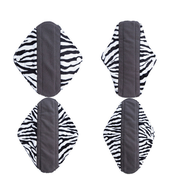 OEM-Reusable Washable Waterproof Bamboo Charcoal Cloth Menstrual Sanitary Maternity Mama Pads overnight 4 SIZES