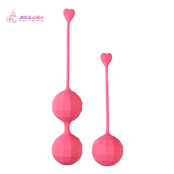 HIMABM Pink Medical silica gel Vaginal Ball Dumbbell Female Kegel Weight Kegel Excise Ball Yoni Egg Ben Wa Ball Pelvic Floor Muscle