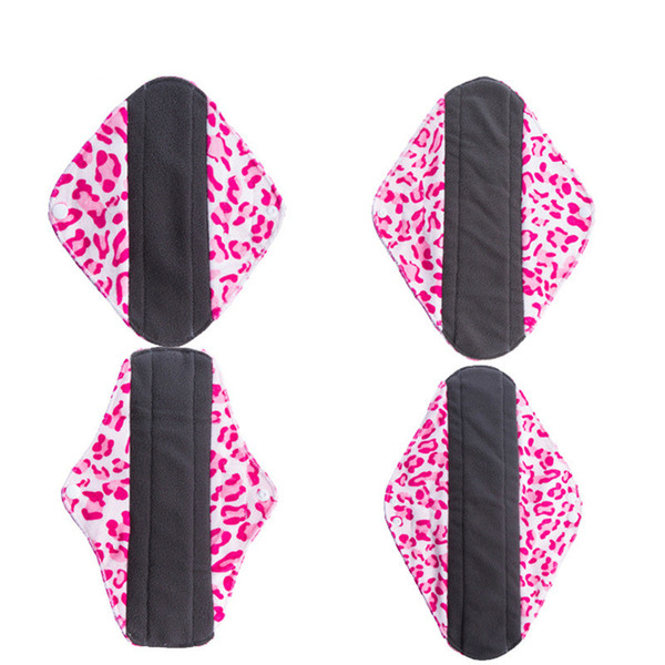 OEM-Sanitary Reusable Cloth Menstrual Pads by Heart Felt | Washable Sanitary Napkins with Bamboo Charcoal Absorbency Layer SIZE 4