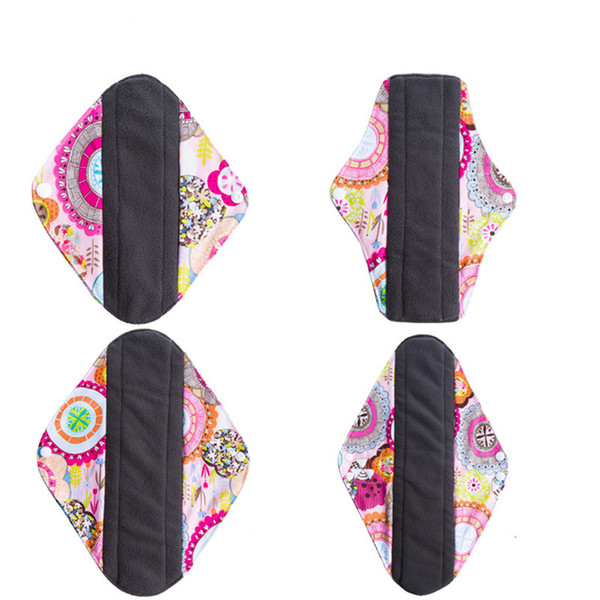 4 SIZES-Reusable Washable Waterproof Bamboo Charcoal Cloth Menstrual Sanitary Maternity Mama Pads