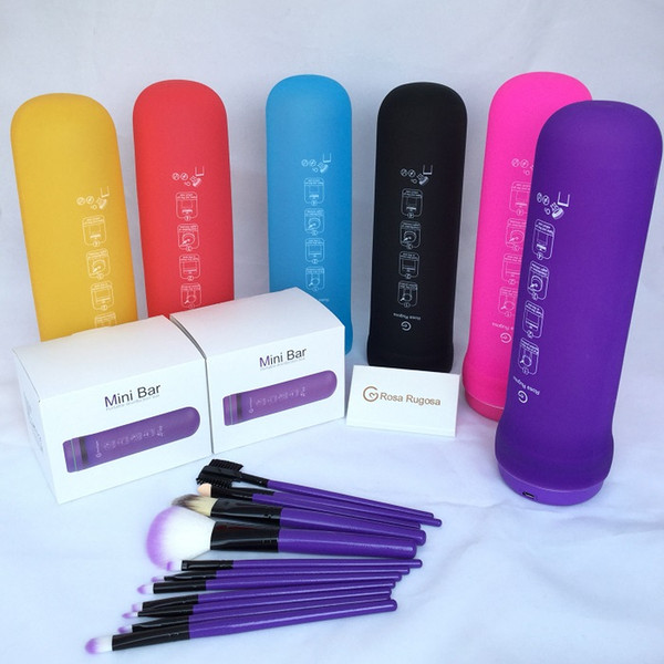 Rosa Rugosa MINI BAR Makeup Brushes Professional Cosmetic Brush set make it cleaning protct woman healthy