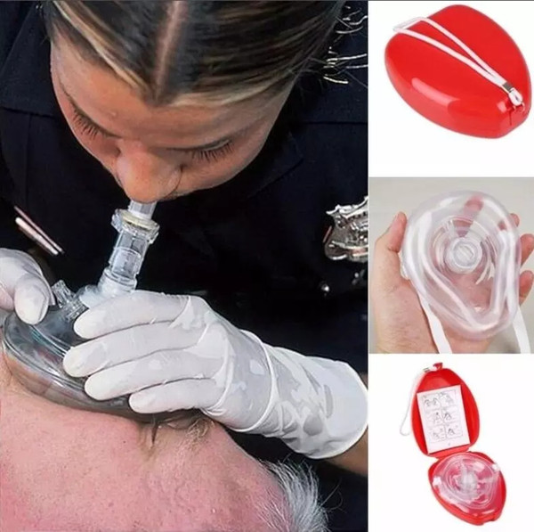 First Aid CPR Breathing Mask Protect Rescuers Artificial Respiration emergency First Aid Masks CPR Breathing Mask One-way Valve Tools