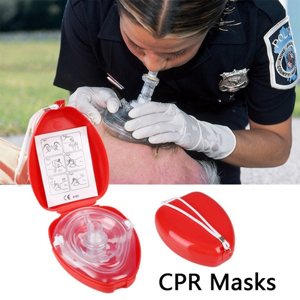 Professional First Aid CPR Breathing Mask Protect Rescuers Artificial Respiration Reuseable With One-way Valve Tools DC275