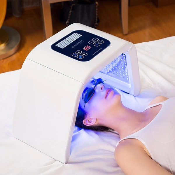 110V US Plug Omega 1PC 4 Light LED Facial Mask PDT Light For Skin Therapy Beauty machine For Face Skin Rejuvenation salon beauty equipment