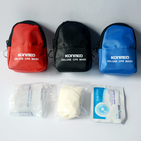 Cpr Mask Face Shield Barrier Key Chain Kit with Gloves cpr face shield for first aid