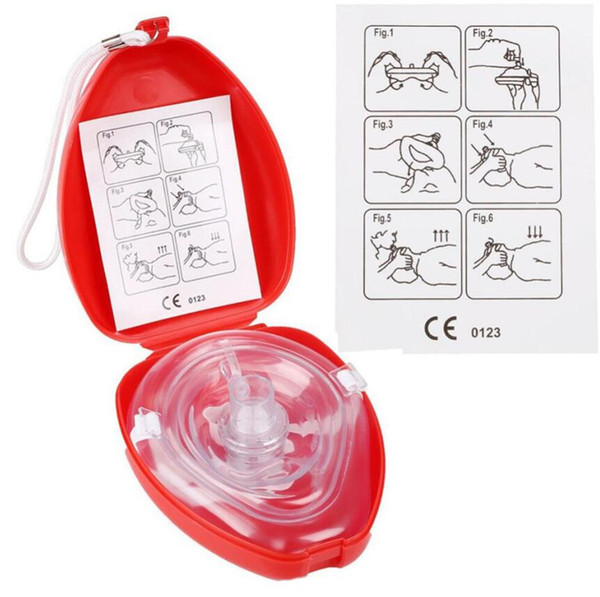 First Aid CPR Face Protect Mask With One-way Valve For First Aid Training Teaching Kit New Breathing Mask Health Tool Free Shipping