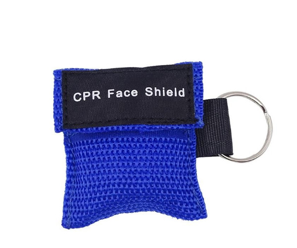 CPR Rescue Mask Shield CPR Mask With Keys Chain With One-way Valve For First Aid For First Aid Training Random Colors #4074 150pcs