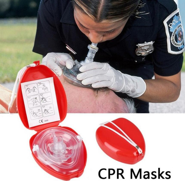 Reusable CPR Resuscitator Artificial Breathing Mask First Aid Rescue Training Mouth to Mouth Emergency Mask One-way Valve Tools with box