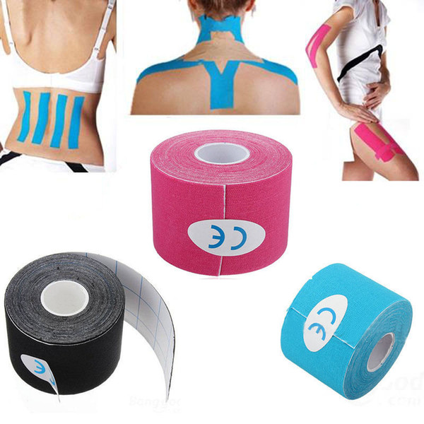 NEW Sports Tape Kinesiology Kinesio Roll Cotton Elastic Adhesive Muscle 5cm x 5m Bandage Physio Strain Injury Support Tapes