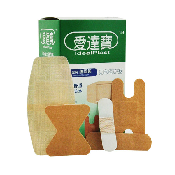 Free Shipping 100PCs/Box Fingertip Joints Large area Breathable Assorted 5 Sizes Band Aid Bandages Sets Household