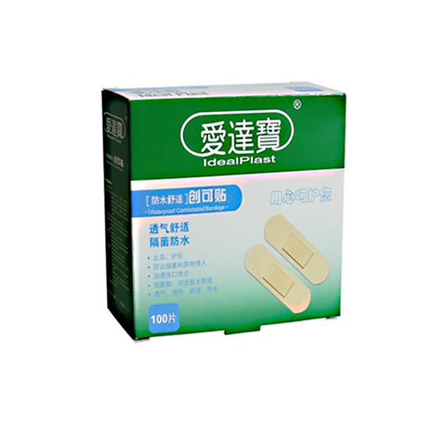 100PCs 7.2cmX1.9cm Standard Waterproof Breathable Bandages Band Aid First Aid Emergency Care Prevent Rubbing Foot