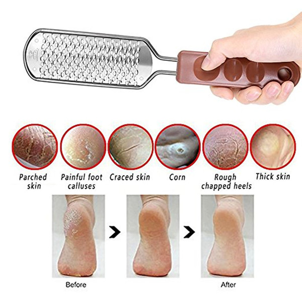 MAKARTT Stainless Steel Coarse Callus Remover Foot File Blade Replaceable Pedicure Rasp Cuticle Cutter Tool M0884