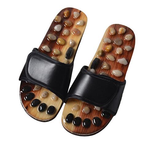 Foot Massage Slippers Men Health Care Pebble Stone Sandals Male Reflexology Feet Elderly Acupuncture Massager Shoes