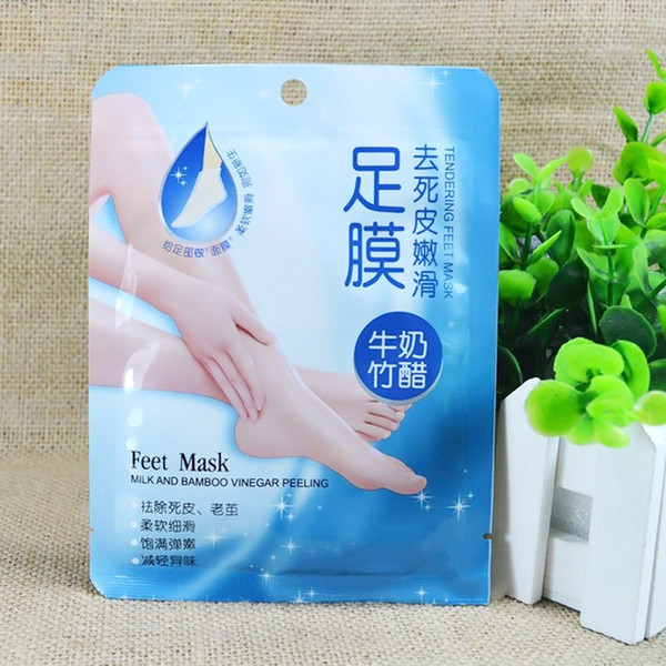 ROLANJONA Feet Mask Milk and Bamboo Vinegar Feet Mask Skin Peeling Exfoliating Dead Skin Remove for Feet Care