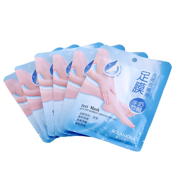 ROLANJONA Feet Mask Foot Treatment Whitening Milk and Bamboo Vinegar Peeling Tendering Feet Mask Baby Foot Mask 400pairs