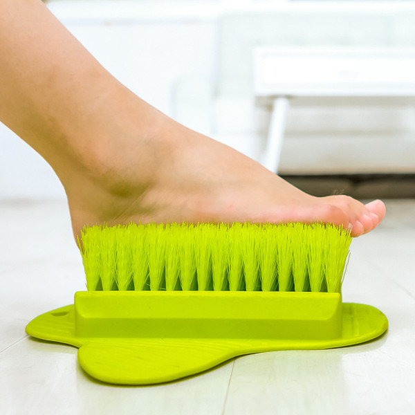 New Bathroom Foot Brush Cleaning Slipper Massage Brush Scrubber With Sucker Shower Room Tools (3 Colors)