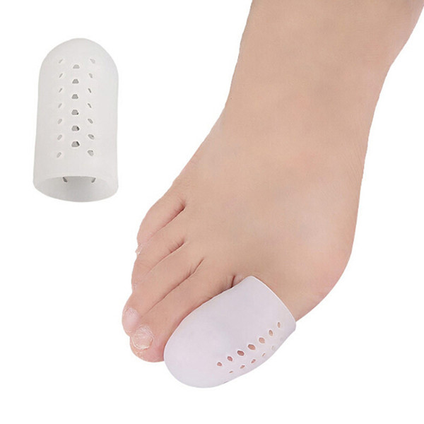 2Pcs Foot Care Tool Silicone Gel Toe Separators Stretchers Toe Tube Corns Blisters Protector Gel Bunion Toe Finger Protection