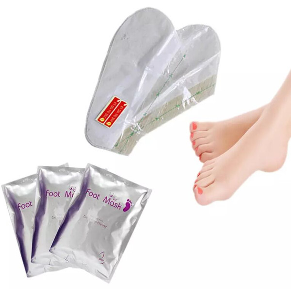 2Pair/Pack Foot Mask Skin Care Exfoliating Softening Scrub Foot Mask Socks Tendering Feet Care Sticker