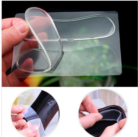 self-adhesive Shoe insoles Heel Paste Silicone Gel Anti-Slip Pad Insole Foot Care heel cushion Protector Relief Gel Heel Liner Grips KKA3324