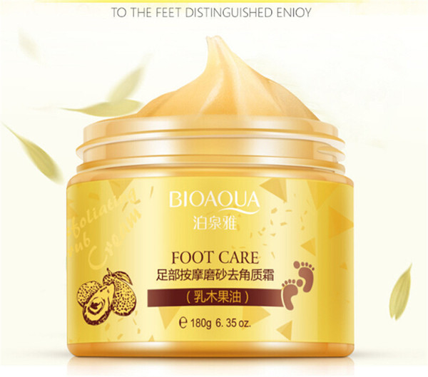 2019 New Hot BIOAQUA 24K GOLD Shea Buttermassage Cream Peeling Renewal Mask Baby Foot Skin Smooth Care Cream Exfoliating Foot Mask