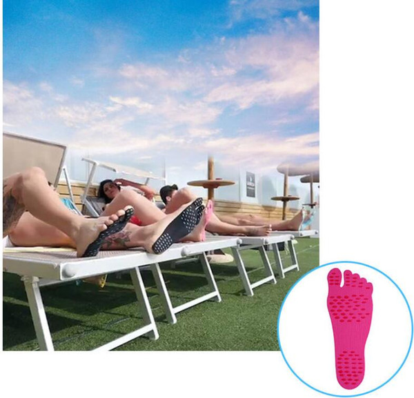 Summer Anti- Slip Beach Feet Pads Nakefit Waterproof Foot Pads Stick On Soles Flexible Feet Protection Sticker Soles Shoes For Beach Pool