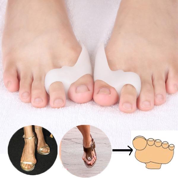 1Pair Feet Care Two Hole Feet care Hallux valgus orthotics Toe separator corrective Insoles Health Care Product