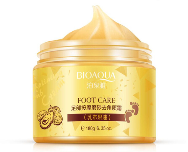 New BIOAQUA 24K GOLD Shea Buttermassage Cream Peeling Renewal Mask Baby Foot Skin Smooth Care Cream Exfoliating Foot Mask