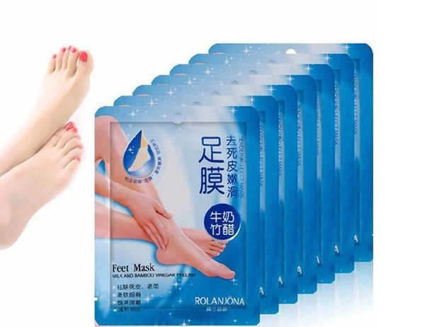 Feet Peeling Renewal Milk and Bamboo Vinegar Feet Mask Remove Dead Skin Smooth Exfoliating Socks Foot Care Socks For Pedicure