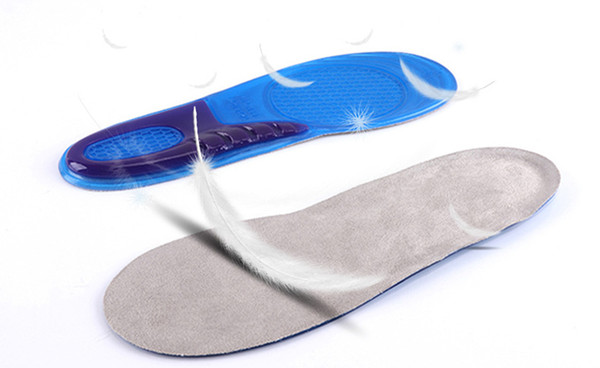 2019New Shoe Silicone Gel Pad Insert Insole Comfortable Cushion Anti-Vibration Soft Sport Shoe Insole Pad For Men Women Shoe Insole Run Pad