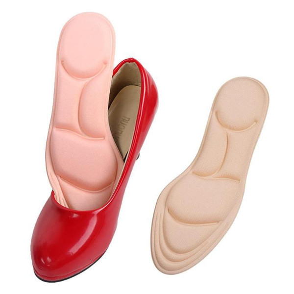 1pair Breathable High Heel Insoles Women High Heel Insoles Soft Sponge Massage Shoe Pads Tool Curved Shock Absorber Cushion