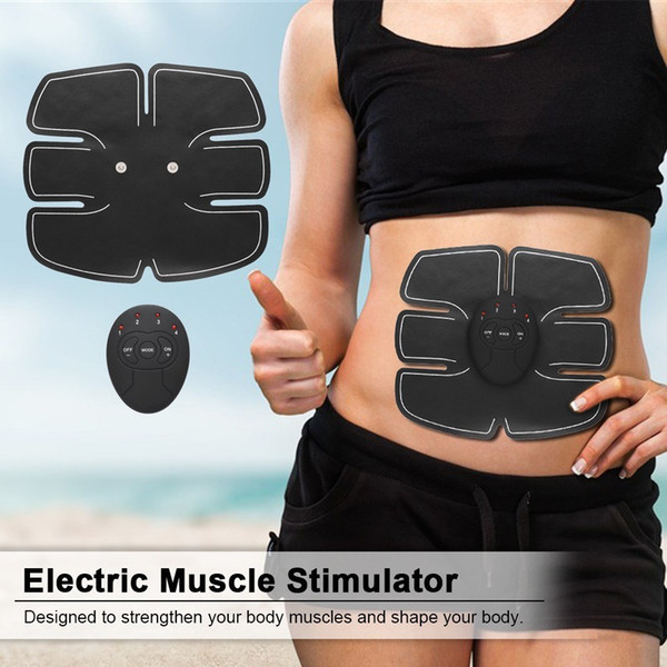 Electric Abdominal Muscle Stimulator Exerciser Trainer Smart Fitness Gym Weight Loss Stickers Pad Body Slimming Massager Belt Unisex