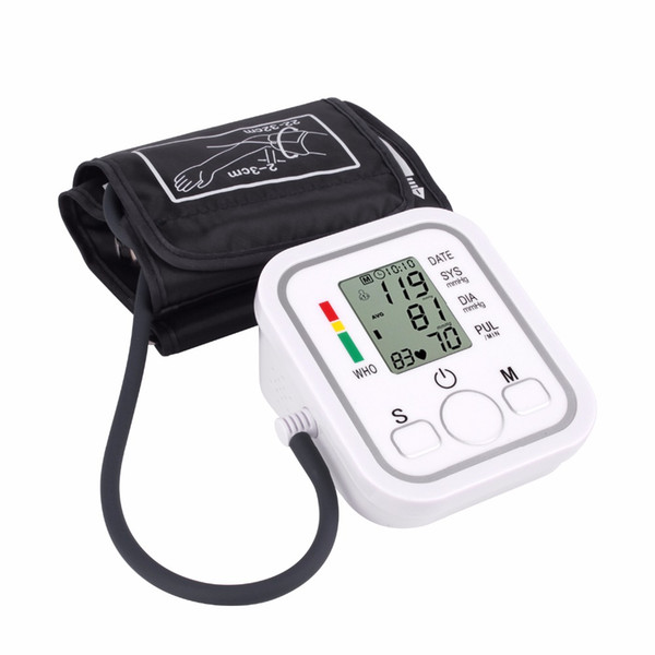 Automatic Digital Upper Arm Blood Pressure Monitor Heart Beat Rate Pulse Meter Tonometer Sphygmomanometers pulsometer