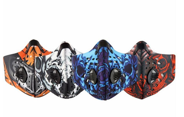 Fashion Cycling Air Pollution Face Mask Men Sports Breathable Carbon Filters Bicycle Dust Smog Protective Half Face Neoprene Mask PM2