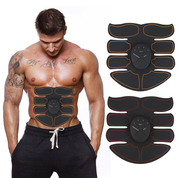 New EMS Abdominal Muscle Exerciser Trainer Smart ABS Stimulator Fitness Gym ABS Stickers Pad Body Loss Slimming Massager Unisex