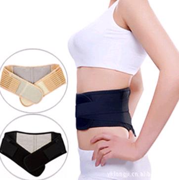 Top quality Tourmaline Magnetic Therapy Belt Lumbar Back Waist Support Brace Double Banded Adjustable Pad 75pcs