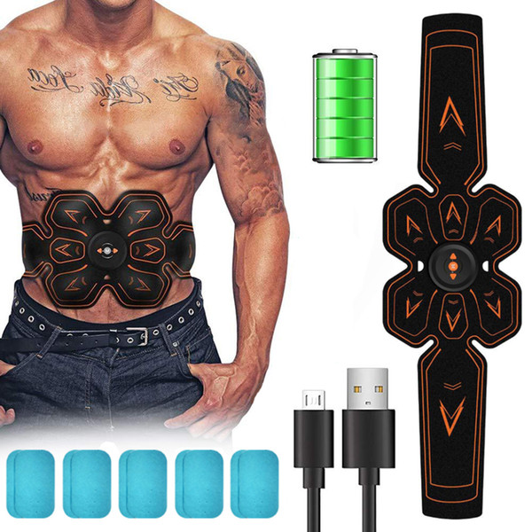 Electric abs EMS Abdominal Muscle Stimulator Body Waist Trainer Fitness Slimming Belt Weight Loss Massager for Man and Woman