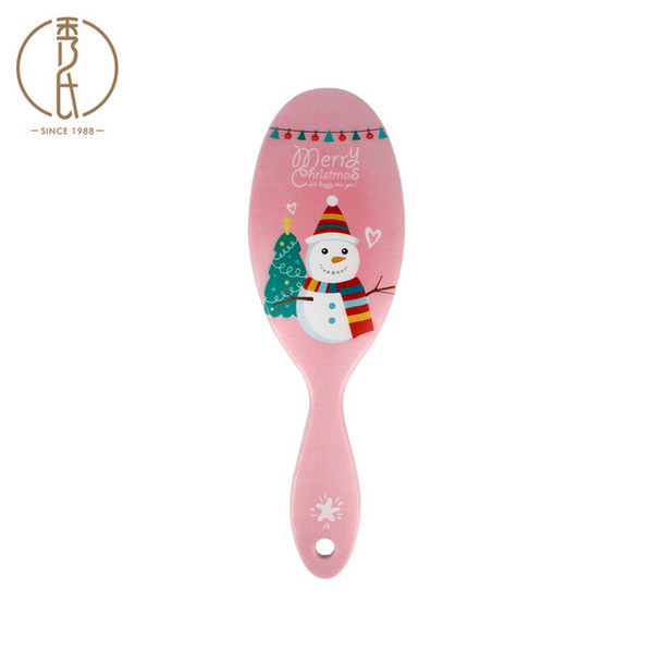 Xiu's Christmas Comb Abs Plastic Comb Spot Shunfa Hairdressing Round Head Cushion Exquisite Compact Airbag Massage Comb Gifts