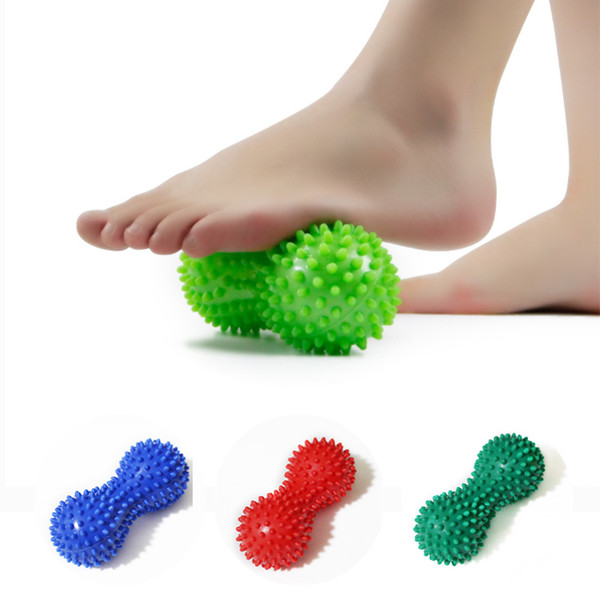 Peanut Shape Massage Yoga Sport Fitness Ball Durable PVC Stress Relief Body Hand Foot Spiky Massager Trigger Point Foot Pain