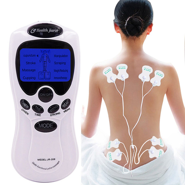 English keys herald Tens Acupuncture Body Massager Digital Therapy Machine 8 Pads For Back Neck Foot Leg health Care