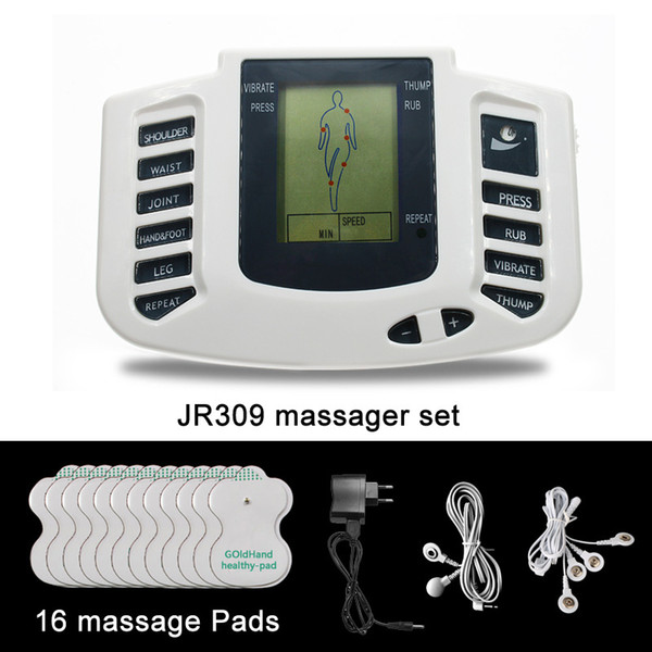 Hot sale Full Body Massager JR309 Electrical Stimulator Full Body Relax Muscle Therapy Massager Electro Pulse TENS Acupuncture + 4 pads mass