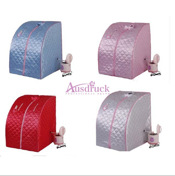 2015 new waterproof foldable Hot Steam Detox Sauna Slimming Machine Box Weight Loss Health Care Beauty Equipment pink blue silver red color