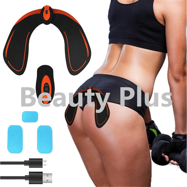 EMS Hips Trainer, USB Rechargeable ABS Butt Toner with Remote Controller and 3 pcs Replacement Gel Pads - Butt Lifting Buttocks Enhancement