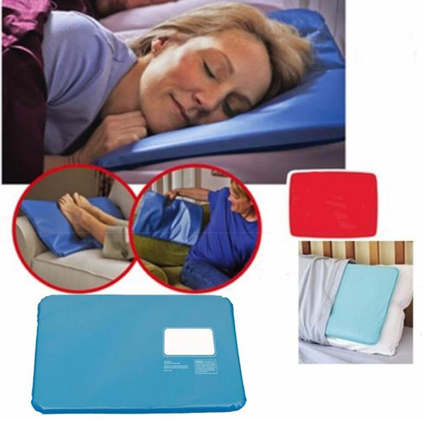 New Summer Chillow Pillow Therapy Insert Sleeping Aid Pat Mat Muscle Relief Cooling Gel Pillow Ice Pad Massager Water Filling Pillow Blue