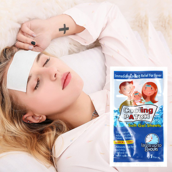 Medical physical Cooling Patch For Fever Hydrogel Antipyretic Paste Baby Cooling Patchs 200Pcs/Lot For Free Shipping