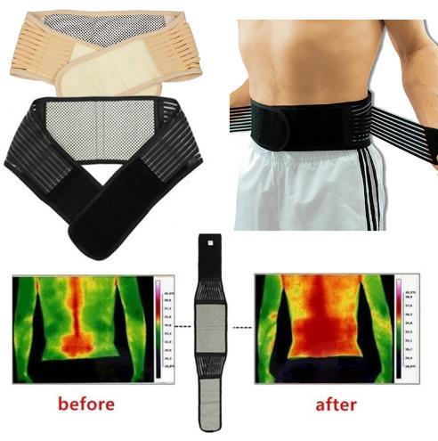 Health Beauty Adjustable Self-heating Lower Pain Relief Magnetic Therapy Back Waist Support Lumbar Brace Belt Double Pull Strap