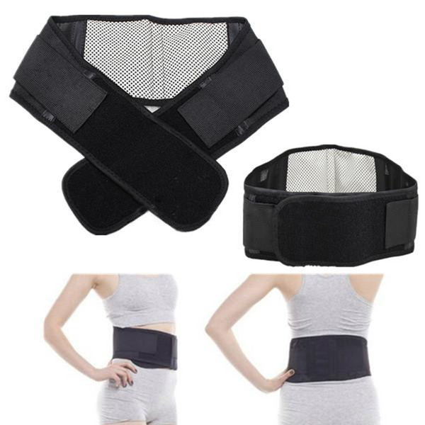 Self-heating Magnetic Therapy Lumbar Support Brace Hot Breathable Mesh Plate Protection Back Waist Support Belt Adjustable Size