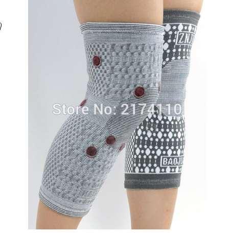 2pairs/lot Wholesale Tourmaline Magnetic Therapy Knee Support Brace Sports Protection Knee Sleeve Pads for Arthritis Pain Relief